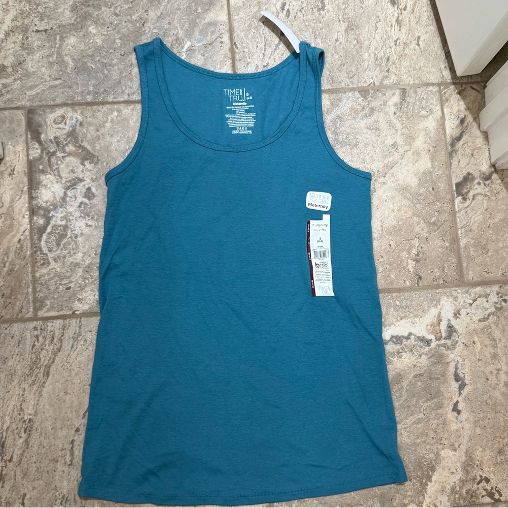 NWT size Small Maternity Teal Tank Top